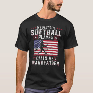 Mens mein Lieblings-Softball-Spieler nennt mich Gr T-Shirt