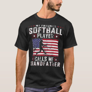 Mens mein Lieblings-Softball-Spieler nennt mich Gr T-Shirt
