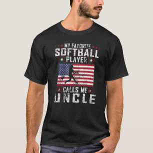 Mens Mein Lieblings-Softball-Spieler nennt mich On T-Shirt