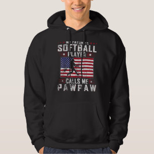 Mens Mein Lieblings-Softball-Spieler nennt mich Pa Hoodie