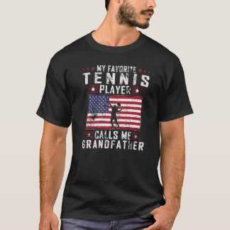 Mens Mein Lieblings-Tennisspieler nennt mich Grand T-Shirt