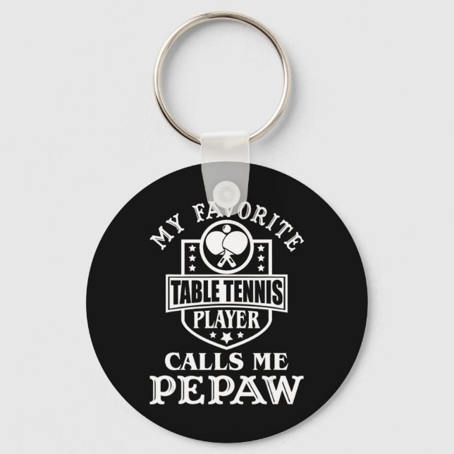 Mens Mein Lieblings-Tischtennisspieler nennt mich  Schlüsselanhänger (Vorderseite)
