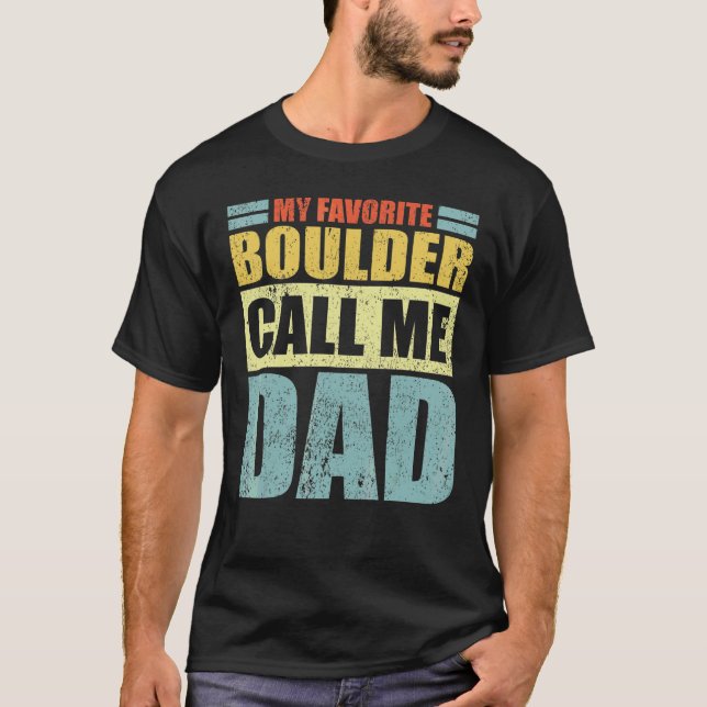 Mens Mein Lieblingsboulder nennt mich Vater Vaterd T-Shirt (Vorderseite)