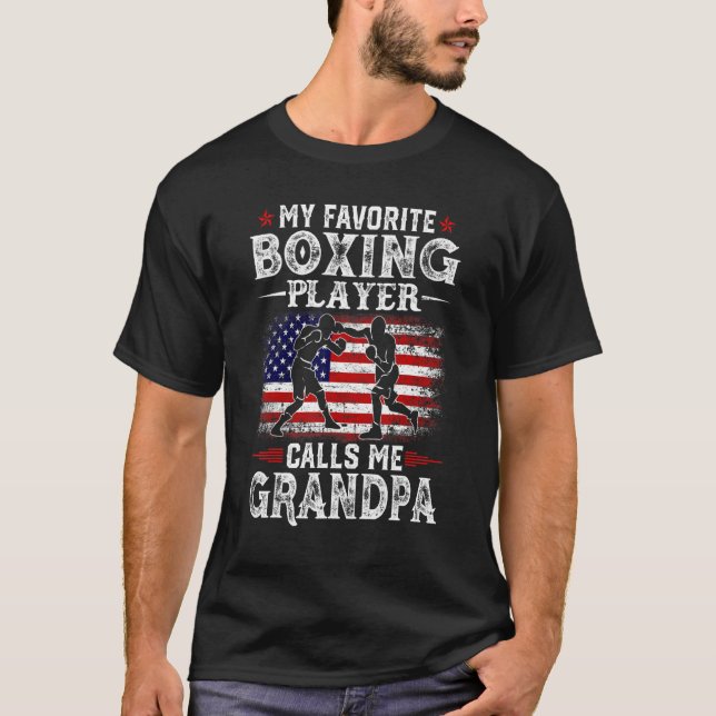 Mens Mein Lieblingsboxer nennt mich Opa Us T-Shirt (Vorderseite)
