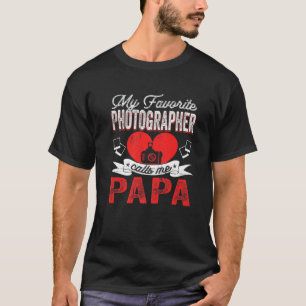 Mens Mein Lieblingsfotograf nennt mich Papa-Kamera T-Shirt