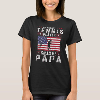 Mens Mein LieblingsTennisspieler nennt mich Papa F T-Shirt