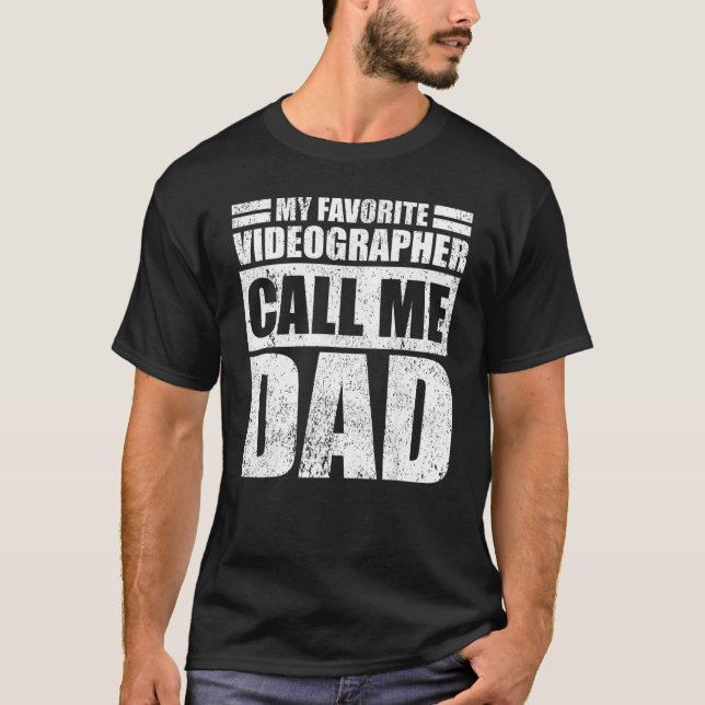 Mens Mein Lieblingsvideograf nennt mich Vater Vate T-Shirt (Vorderseite)