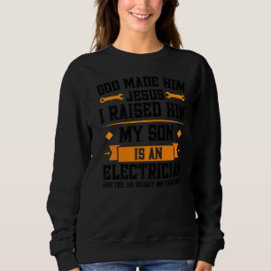 Mens mein Sohn ist ein Elektro-Vater Sweatshirt