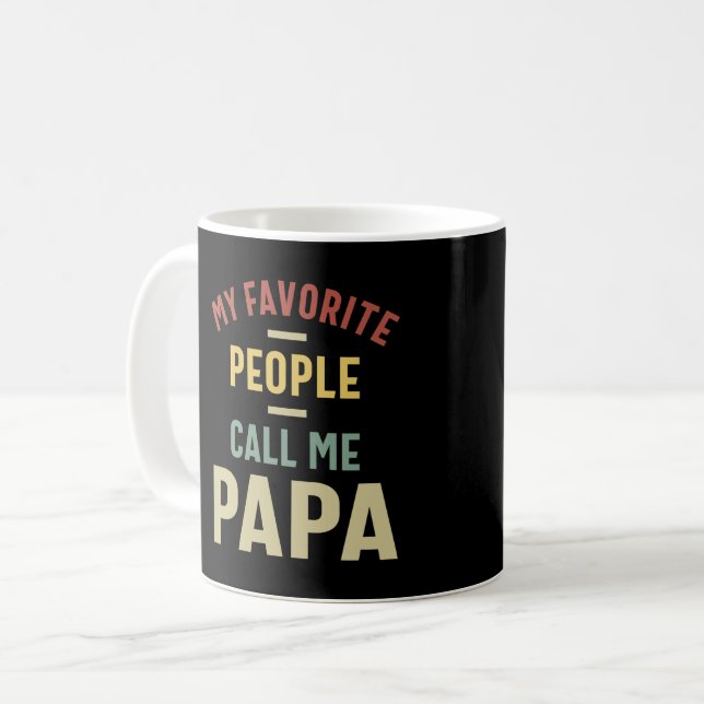 Mens Meine Lieblings-Leute nennen mich Papa-Gesche Kaffeetasse (Vorderseite Links)