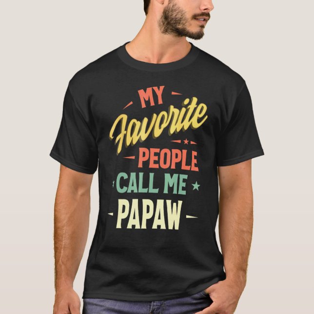 Mens Meine Lieblings-Leute nennen mich Papaw Vinta T-Shirt (Vorderseite)