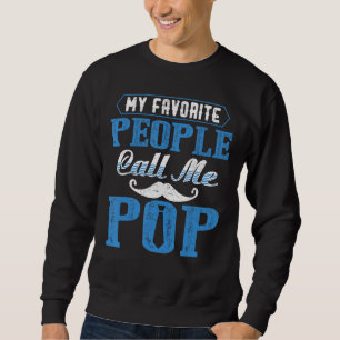 Mens meine Lieblings-Leute nennen mich Pop Funny V Sweatshirt