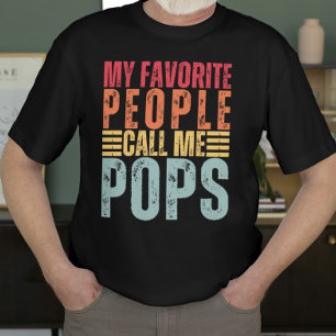Mens Meine Lieblings-Leute nennen mich Pop Funny V T-Shirt