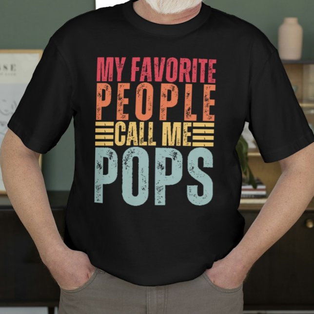 Mens Meine Lieblings-Leute nennen mich Pop Funny V T-Shirt (Von Creator hochgeladen)