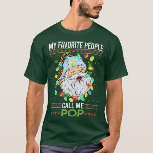 Mens Meine Lieblings-Leute nennen mich Pop Weihnac T-Shirt