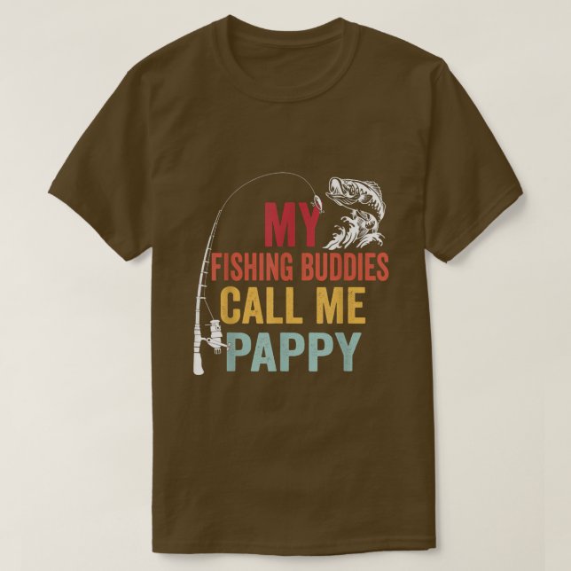 Mens meine Lieblingsfischbuddies nennen mich Pappe T-Shirt (Design vorne)