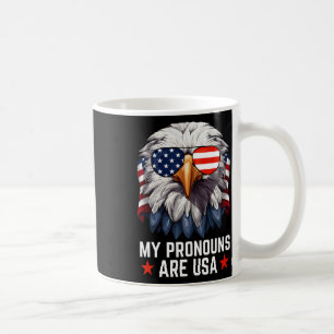 Mens meine Pronomen sind der sonnige Adler der USA Kaffeetasse