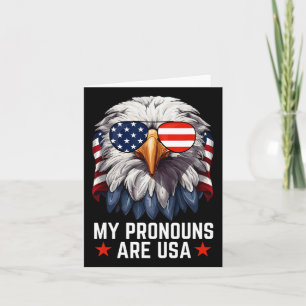 Mens meine Pronomen sind der sonnige Adler der USA Karte
