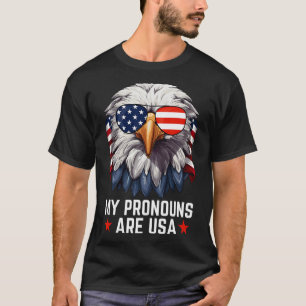 Mens meine Pronomen sind der sonnige Adler der USA T-Shirt