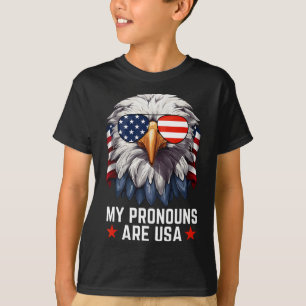 Mens meine Pronomen sind der sonnige Adler der USA T-Shirt