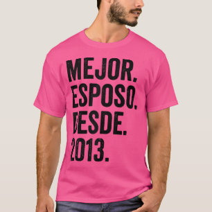 Mens Mejor Esposo Desde 2013 9. Hochzeitstag T-Shirt