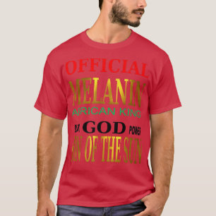 Mens MELANIN AFRIKA KÖNNEN SCHWARZ GOTT POWER SON  T-Shirt