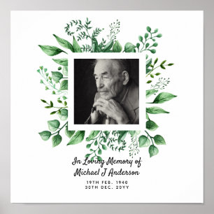 Mens Memorial Gift Bereavement Foto Liebe Erinneru Poster