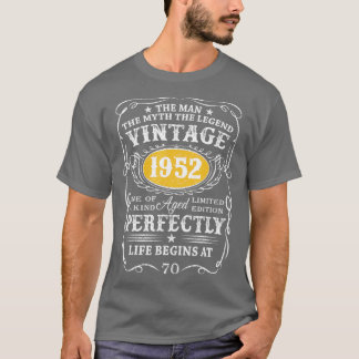 Mens Mens 70 Year Old Vintage 1952 Man Myth Legend T-Shirt