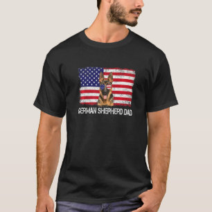 Mens Mens Deutscher Schäferhund Dad Us Flagge 4. J T-Shirt