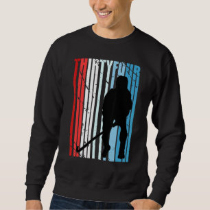 Mens Mens Field Hockey 34. Geburtstag Spieler Moti Sweatshirt