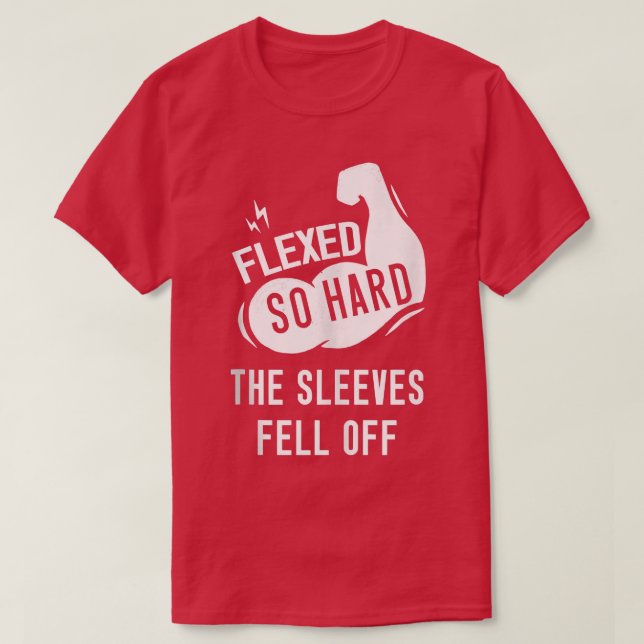 Mens Men's Fleed so Hard The Sleeves Fell Off Funn T-Shirt (Design vorne)
