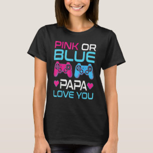 Mens Mens Pink oder Blue Gender Reveal Video Game T-Shirt