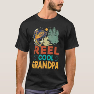 Mens Mens Reel Cool Opa Fischen Spaß Väter Da T-Shirt