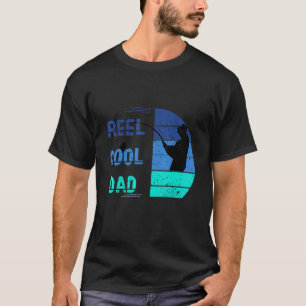 Mens Mens Reel Cooler Papa Fischer Daddy Vaters Da T-Shirt