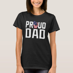 Mens Mens stolzer Papa amerikanische Flagge 4. Jul T-Shirt