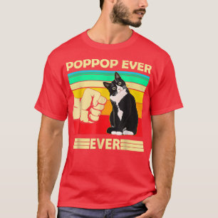 Mens Mens Vintag Bestes Cat PopPop je Bump Fu T-Shirt