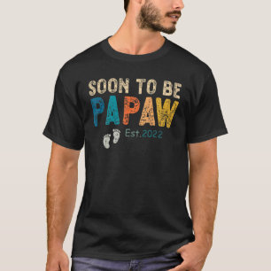 Mens Mens Vintage Bald Papa Wird Est. 2022 Vaterta T-Shirt