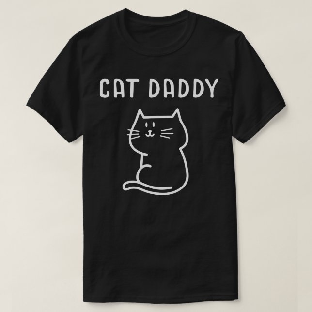 Mens Meow Cat Pater Best Daddy je Papa Paw Liebe T-Shirt (Design vorne)