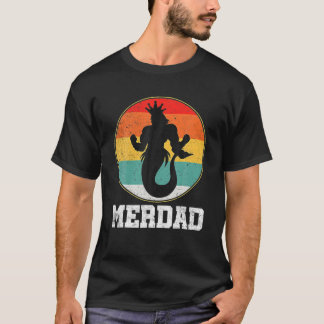 Mens Merdad Daddy Merman Unterwassersee Retro Sonn T-Shirt
