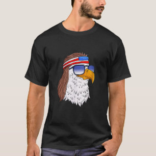 Mens Merica Eagle Mulle American Flag Christm T-Shirt