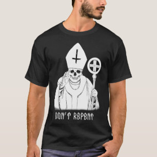 Mens Metal kehrt den bösen Papst nicht um T-Shirt