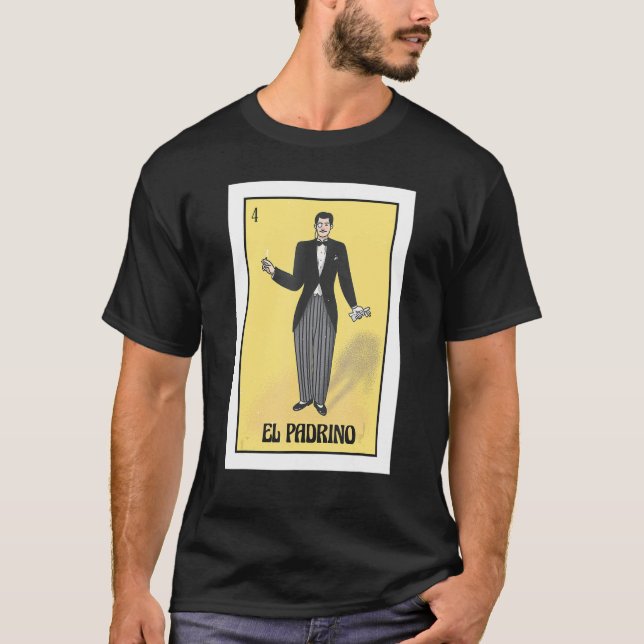 Mens Mexican Bingo Regalo Para El Padrino De Boda T-Shirt (Vorderseite)