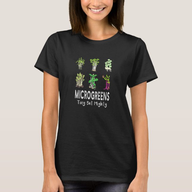 Mens Microgreens Sprouts Vegan winzig, aber mächti T-Shirt (Vorderseite)