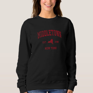 Mens Middletown New York Ny Vintag Sports Red Pri Sweatshirt