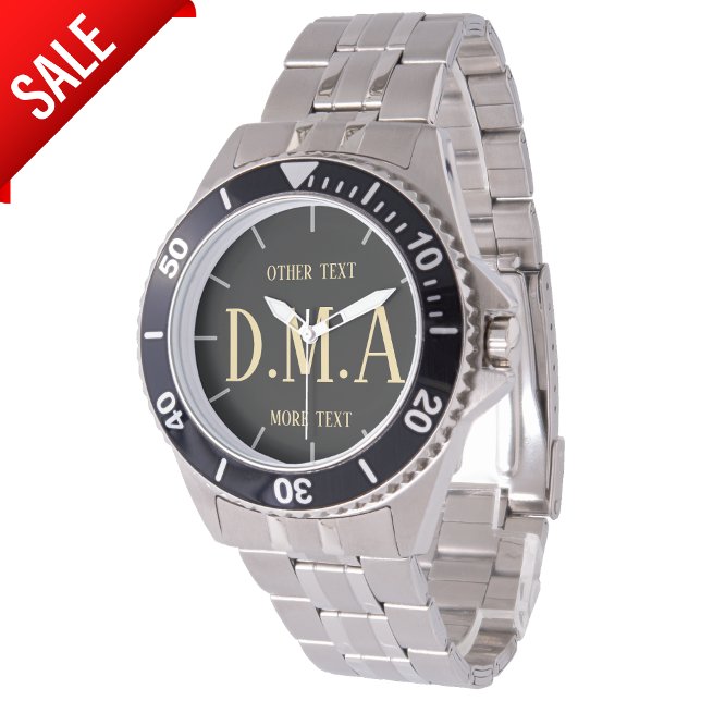 Mens Mit Monogramm Personalisiert Elegante Klasse Armbanduhr (Von Creator hochgeladen)