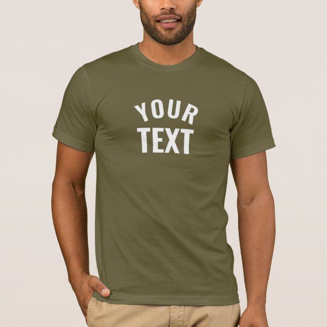 Mens Modern Bella+Leinwand Army Green Short Sleeve T-Shirt (Vorderseite)