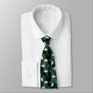 Men's Modern Hexagon Cube Neck Tie Krawatte