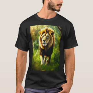 Mens Modern Lion Face T - Shirt: trendy & stilvoll T-Shirt