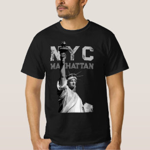 Mens Modern T-Shirt Liberty Statue Nyc Manhattan