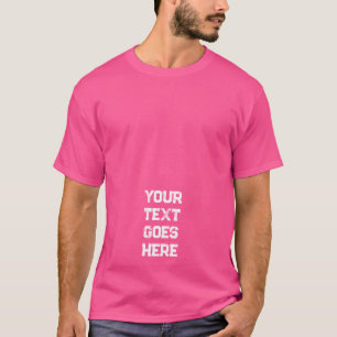 Mens Moderne Vorlage Wow rosa gestressten Text T-Shirt