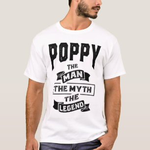 Mens Mohn der Mann, der Mythos der Legende T-Shirt
